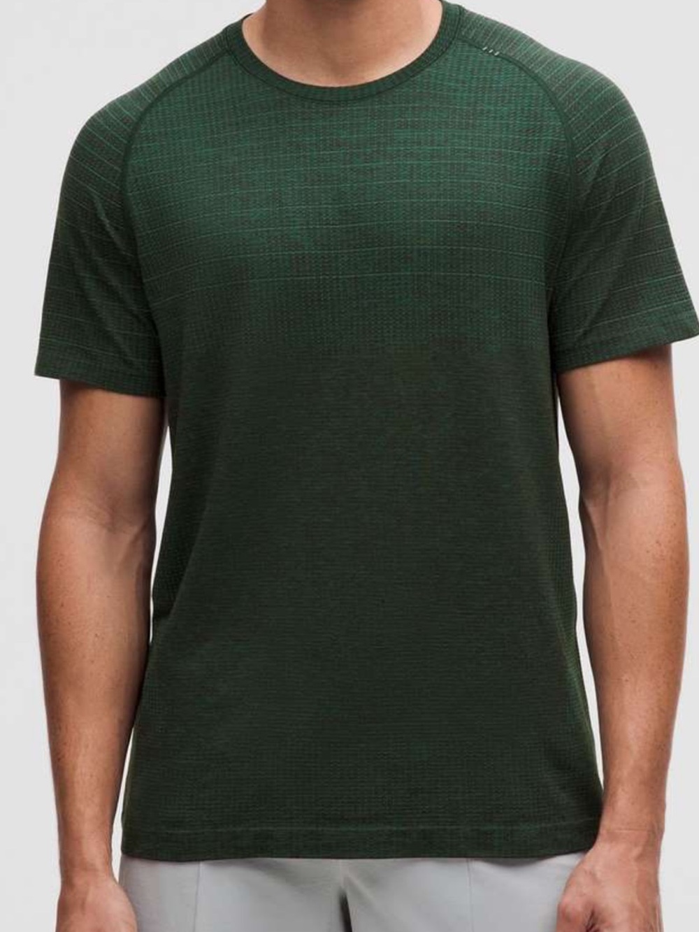 Lululemon Men’s Metal Vent Tech Short-Sleeve Shirt Glow Stripe Green Size Large